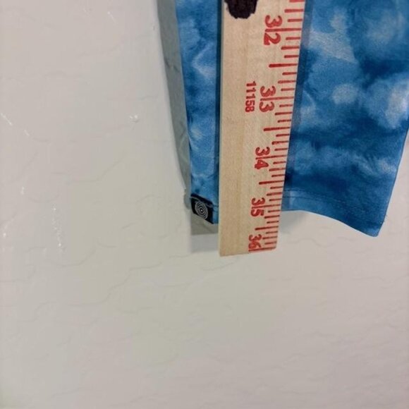 Onzie Flow Leggings Womens Small Medium Blue Tie Dye Yoga High Rise Stretch - Picture 7 of 8